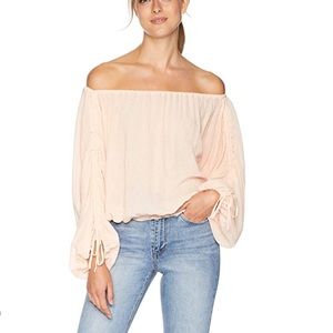 Joie Elazara Off The Shoulder Top Summer Pink L